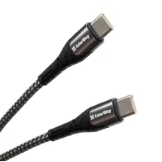Дата кабель USB-C to USB-C 2.0m PD Fast Charging 65W 3A grey ColorWay (CW-CBPDCC039-GR)