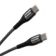 Дата кабель USB-C to USB-C 2.0m PD Fast Charging 65W 3A grey ColorWay (CW-CBPDCC039-GR)