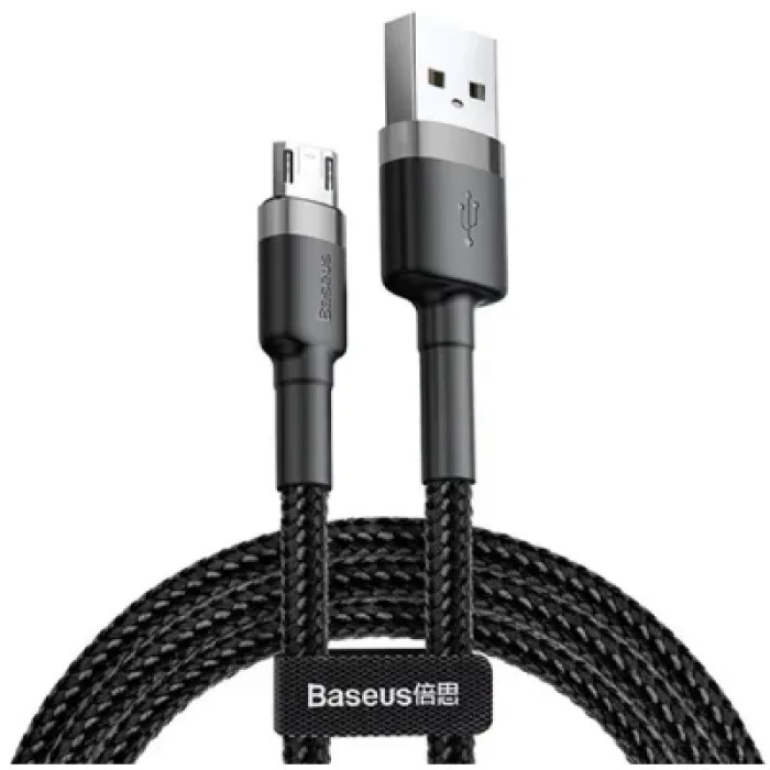 Дата кабель USB 2.0 AM to Micro 5P 2.0m 1.5A grey-black Baseus (CAMKLF-CG1)