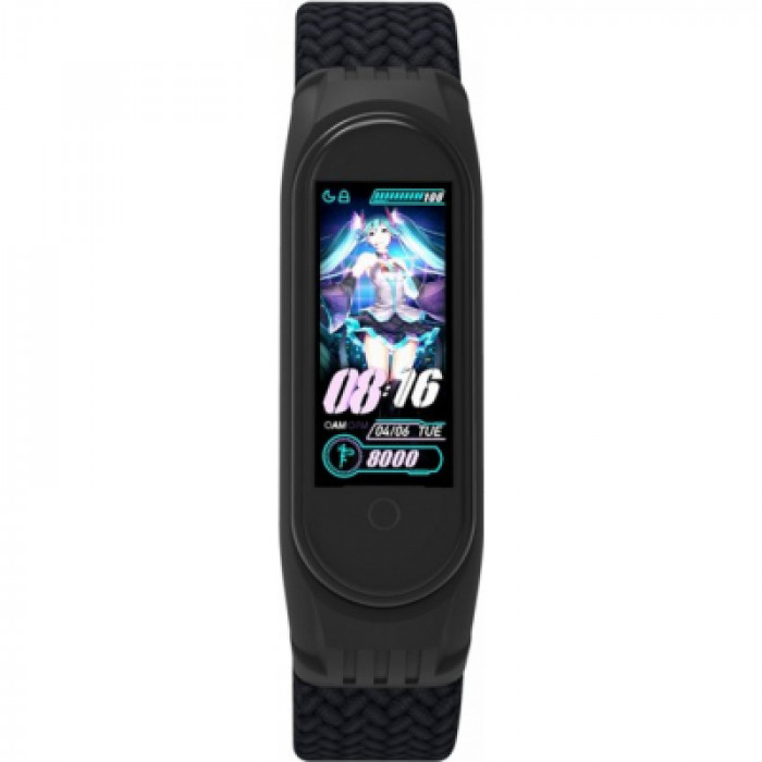 Ремінець до фітнес браслета Armorstandart Braided Solo Loop для Xiaomi Mi Band 4/5/6 Black size M (ARM58769)