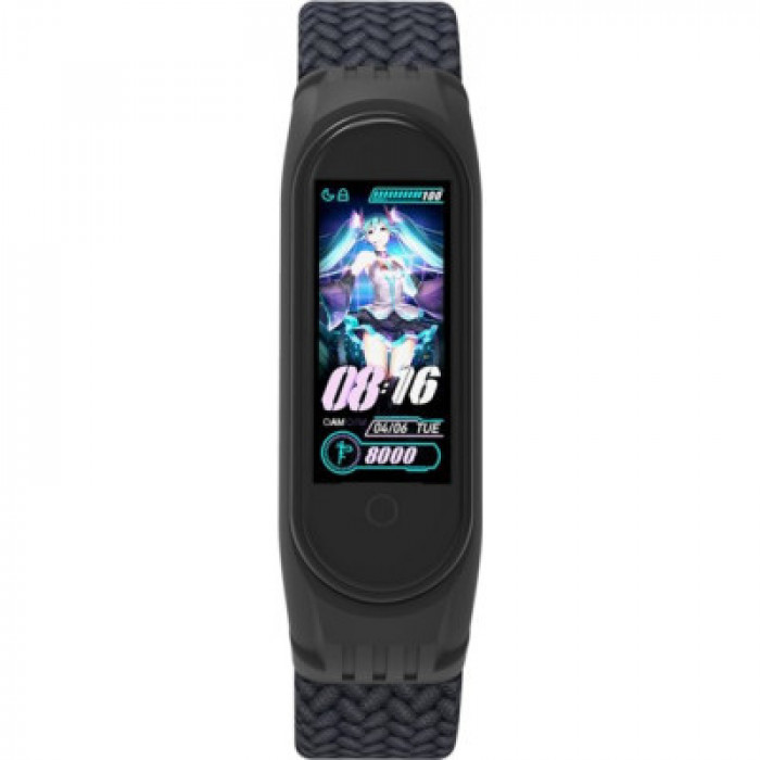 Ремінець до фітнес браслета Armorstandart Braided Solo Loop для Xiaomi Mi Band 4/5/6 Charcoal size L (ARM58759)