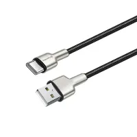 Дата кабель USB 2.0 AM to USB-C 1.0m head metal black ColorWay (CW-CBUC046-BK)