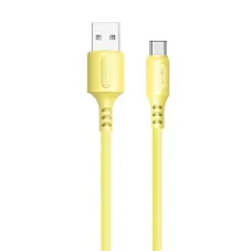 Дата кабель USB 2.0 AM to USB-C 1.0m soft silicone yellow ColorWay (CW-CBUC043-Y)