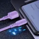 Дата кабель USB 2.0 AM to USB-C 1.0m soft silicone violet ColorWay (CW-CBUC044-PU)