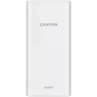 Батарея универсальная Canyon 20000mAh, Input 5V/2A, Output 5V/2.1A(Max), White (CNE-CPB2001W)