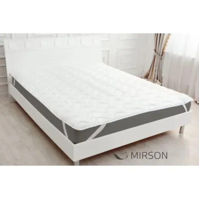 Наматрацник MirSon Eco Light №1712 EcoSilk Air-Soft звичайний на резинці по кутах White 180x200 см (2200002888349)