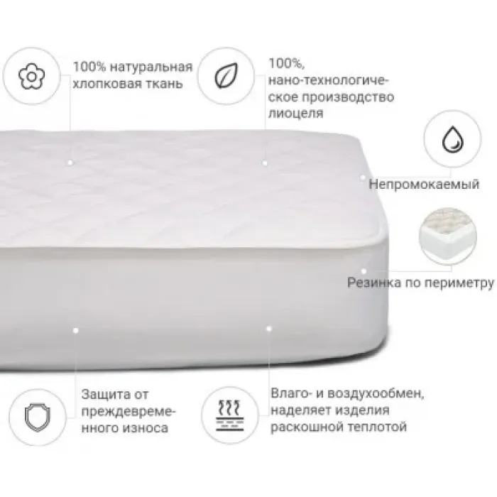 Наматрацник MirSon Natural Line Стандарт Тенсел (Modal) 984 80x160 см (2200000834805)