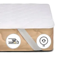 Наматрацник MirSon №5010 Exclusive Line Light Wool звичайний з резинкою по кутах 160x200 см (2200005334997)