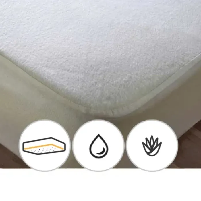Наматрацник MirSon Terry Waterproof Aloe Vera 219 водонепроникний гумка по периметру 70x190 см (2200000368294)