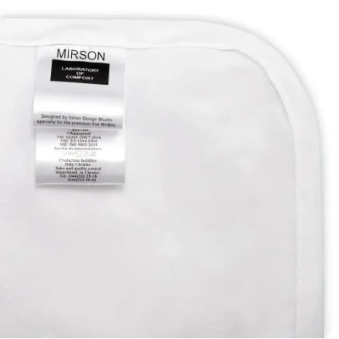 Наматрацник MirSon Terry Waterproof Aloe Vera 219 водонепроникний гумка по периметру 70x190 см (2200000368294)