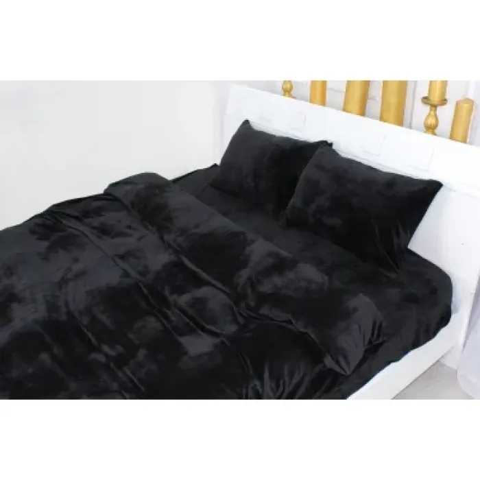 Постільна білизна MirSon Велюр Winter Frost 28-0007 Black Velvet King Size (2200004000381)