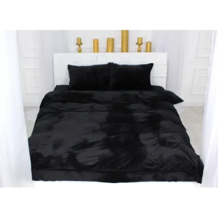 Постільна білизна MirSon Велюр Winter Frost 28-0007 Black Velvet King Size (2200004000381)