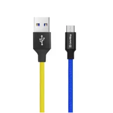 Дата кабель USB 2.0 AM to Micro 5P 1.0m National ColorWay (CW-CBUM052-BLY)