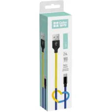 Дата кабель USB 2.0 AM to USB-C 1.0m National ColorWay (CW-CBUC052-BLY)