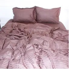 Підковдра MirSon Satin Stripe 30-0006 Dark Brown 110х140 см (2200005249574)