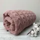 Плед Прованс Глорія 190х220 коси Попелясто-рожевий (14600)