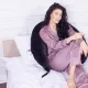 Подушка MirSon для вагітних та годування №8305 Velvet Line 28-0007 Black Велюр 30х170х20 см (2200006200307)