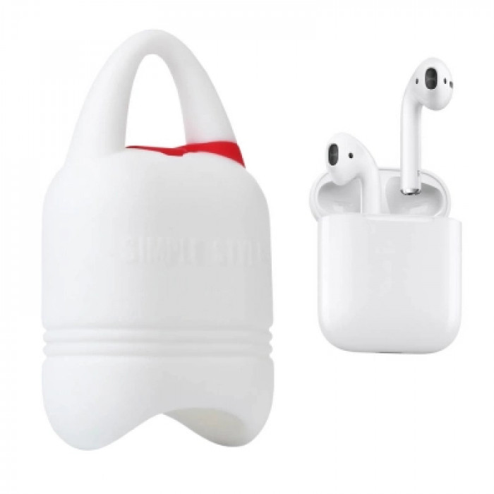 Чехол для наушников Kindon i-Smile для Apple AirPods IPH1430 White (702345)