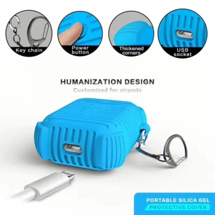 Чехол для наушников Protective i-Smile для Apple AirPods IPH1371 Blue (702351)