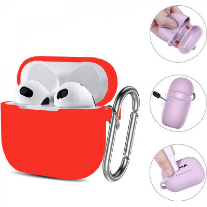 Чохол для навушників BeCover Silicon для Apple AirPods (3nd Gen) Red (707186)