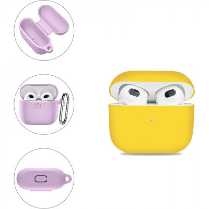 Чохол для навушників BeCover Silicon для Apple AirPods (3nd Gen) Yellow (707233)