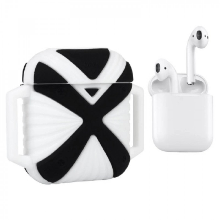 Чохол для навушників X-HuWei i-Smile для Apple AirPods IPH1443 Black+White (702333)