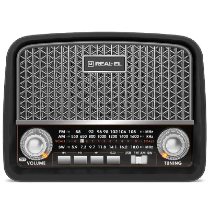 Портативний радіоприймач REAL-EL X-520 Black (EL121800006)