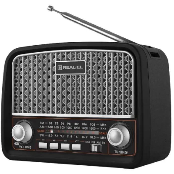 Портативний радіоприймач REAL-EL X-520 Black (EL121800006)