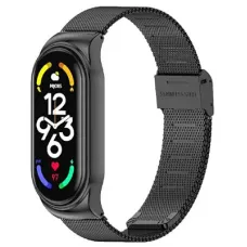 Ремінець до фітнес браслета BeCover Metal для Xiaomi Mi Smart Band 7 Black (707493)