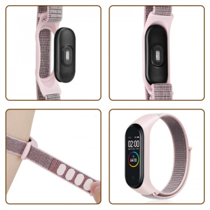 Ремінець до фітнес браслета BeCover Nylon Style для Xiaomi Mi Smart Band 5/6 Green-Sand (705419)