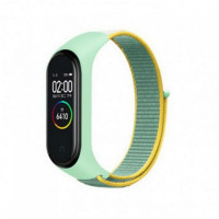 Ремешок для фитнес браслета BeCover Nylon Style для Xiaomi Mi Smart Band 5/6 Green-Yellow (705420)