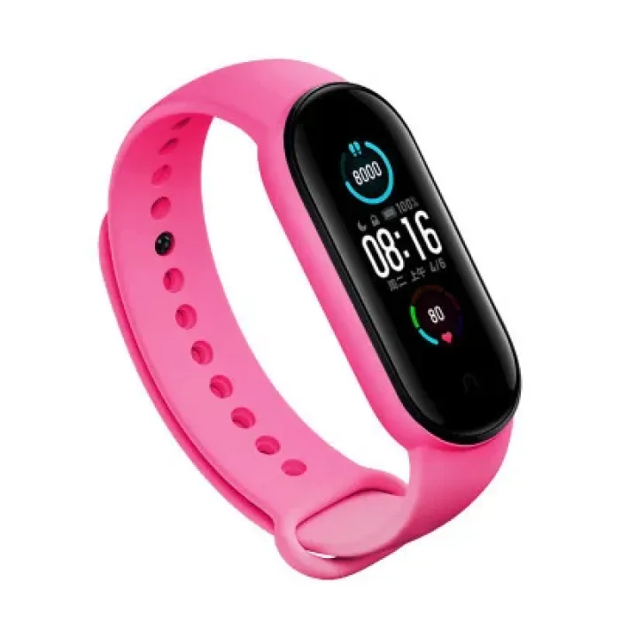 Ремінець до фітнес браслета BeCover Silicone для Xiaomi Mi Smart Band 5/6/7 Hot Pink (705556)
