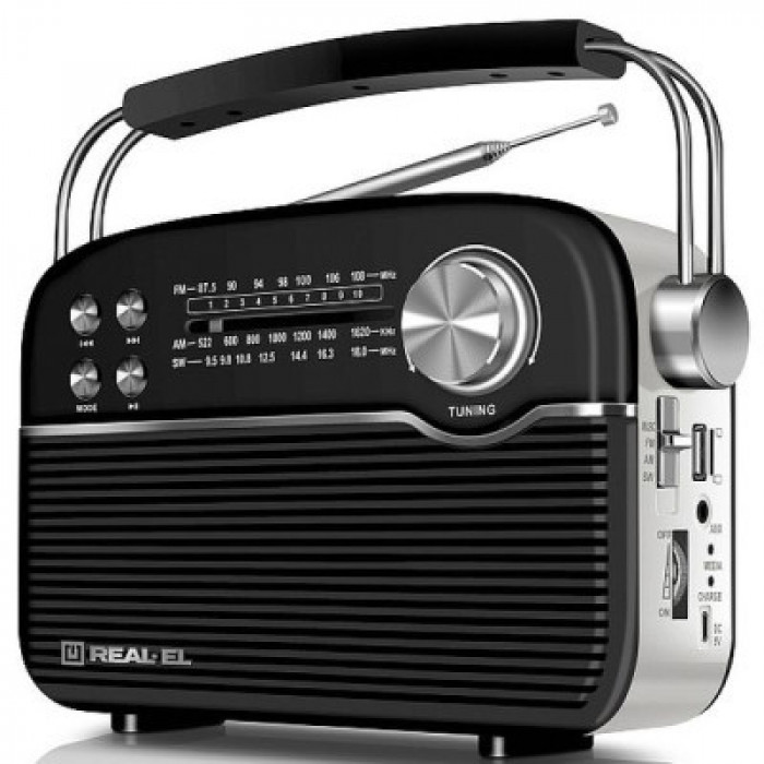Портативний радіоприймач REAL-EL X-545 Black (EL121800005)