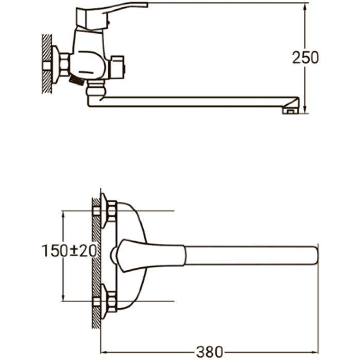 Змішувач AQUATICA NM-2C234C