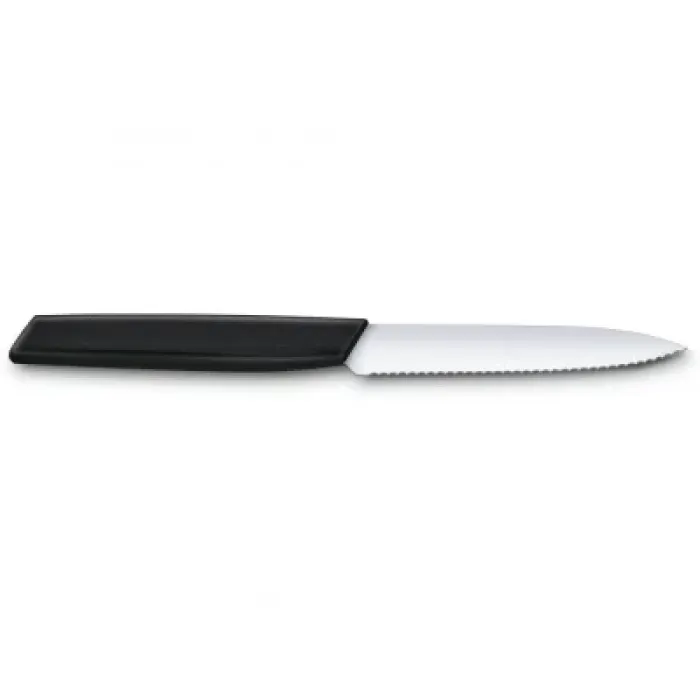 Кухонний ніж Victorinox Swiss Modern Paring Serrate 10см Black (6.9003.10W)
