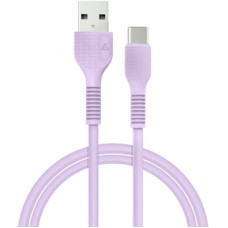Дата кабель USB 2.0 AM to USB-C 1.2m Purple ACCLAB (1283126518270)