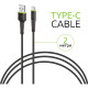 Дата кабель USB 2.0 AM to USB-C 2.0m CBFLEXT2 Black Intaleo (1283126521423)