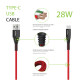 Дата кабель USB 2.0 AM to USB-C 1.2m Red Intaleo (1283126559464)