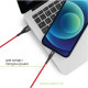 Дата кабель USB 2.0 AM to USB-C 1.2m Red Intaleo (1283126559464)