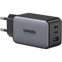 Зарядное устройство Ugreen 2xUSB-C + 1xUSB 65W GaN gray (10335)