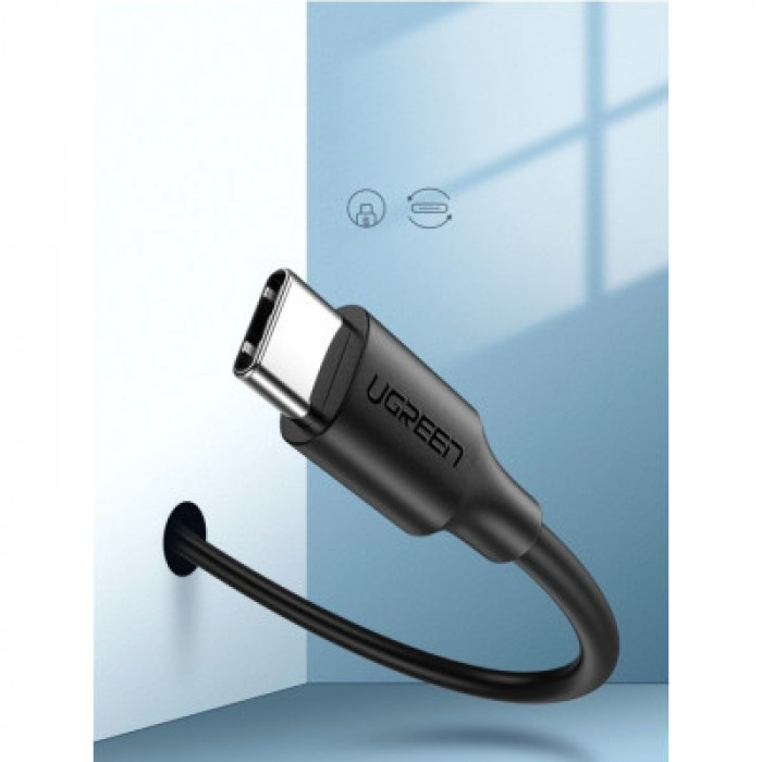 Дата кабель USB 2.0 AM to USB-C 3.0m 3.0A 18W US287 Black Ugreen (60826)