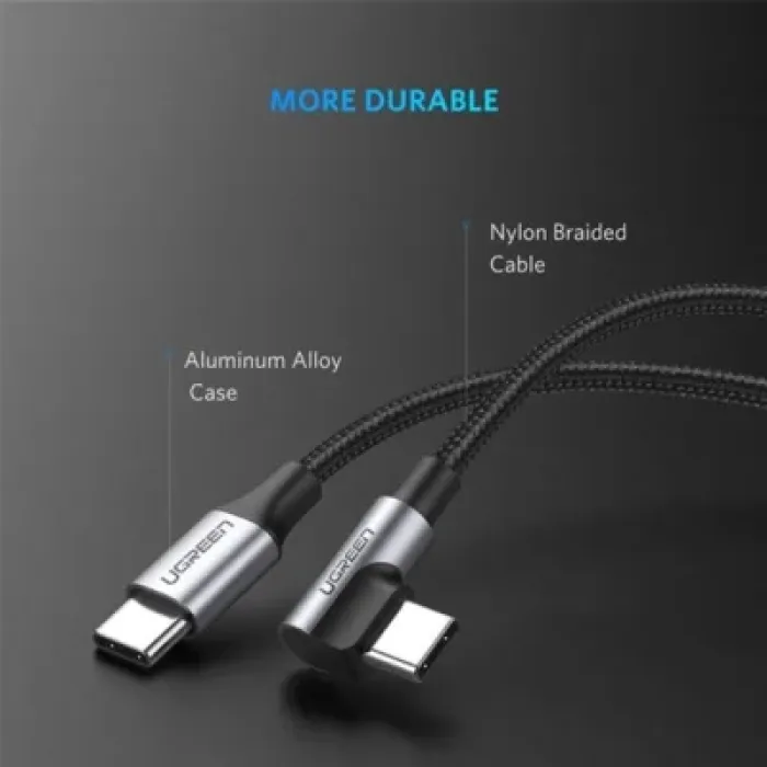 Дата кабель USB-C to USB-C 2.0m 60W US255 Black Gray Ugreen (50125)