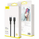 Дата кабель USB-C to Lightning 1.0m 18W 2.1A Cafule Black-Grey Baseus (CATLKLF-G1)