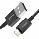 Дата кабель USB 2.0 AM to Lightning 1.0m 2.4A Superior Series Black Baseus (CALYS-A01)