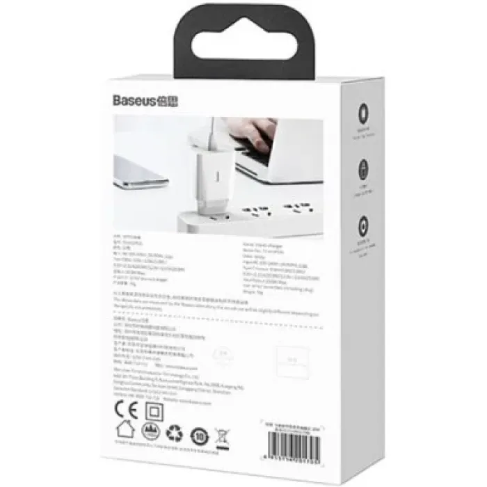 Зарядний пристрій Baseus Speed Mini Quick Charger White (CCFS-SN02)