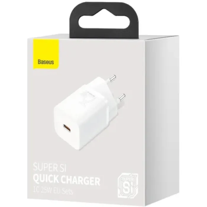 Зарядний пристрій Baseus Super Si Quick Charger 1C White (CCSP020102)