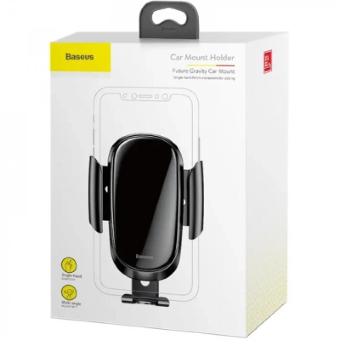 Універсальний автотримач Baseus Future Gravity Car Mount Black (SUYL-WL01)