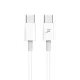 Дата кабель USB-C to USB-C 1.0m 20W CC-03W White Grand-X (CC-03W)