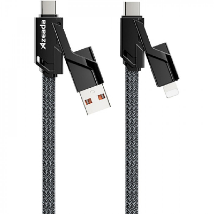 Дата кабель USB-C to USB-C + Lightning + USB-A 1.5m Black Proda (PD-B96th-BK)