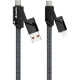 Дата кабель USB-C to USB-C + Lightning + USB-A 1.5m Black Proda (PD-B96th-BK)